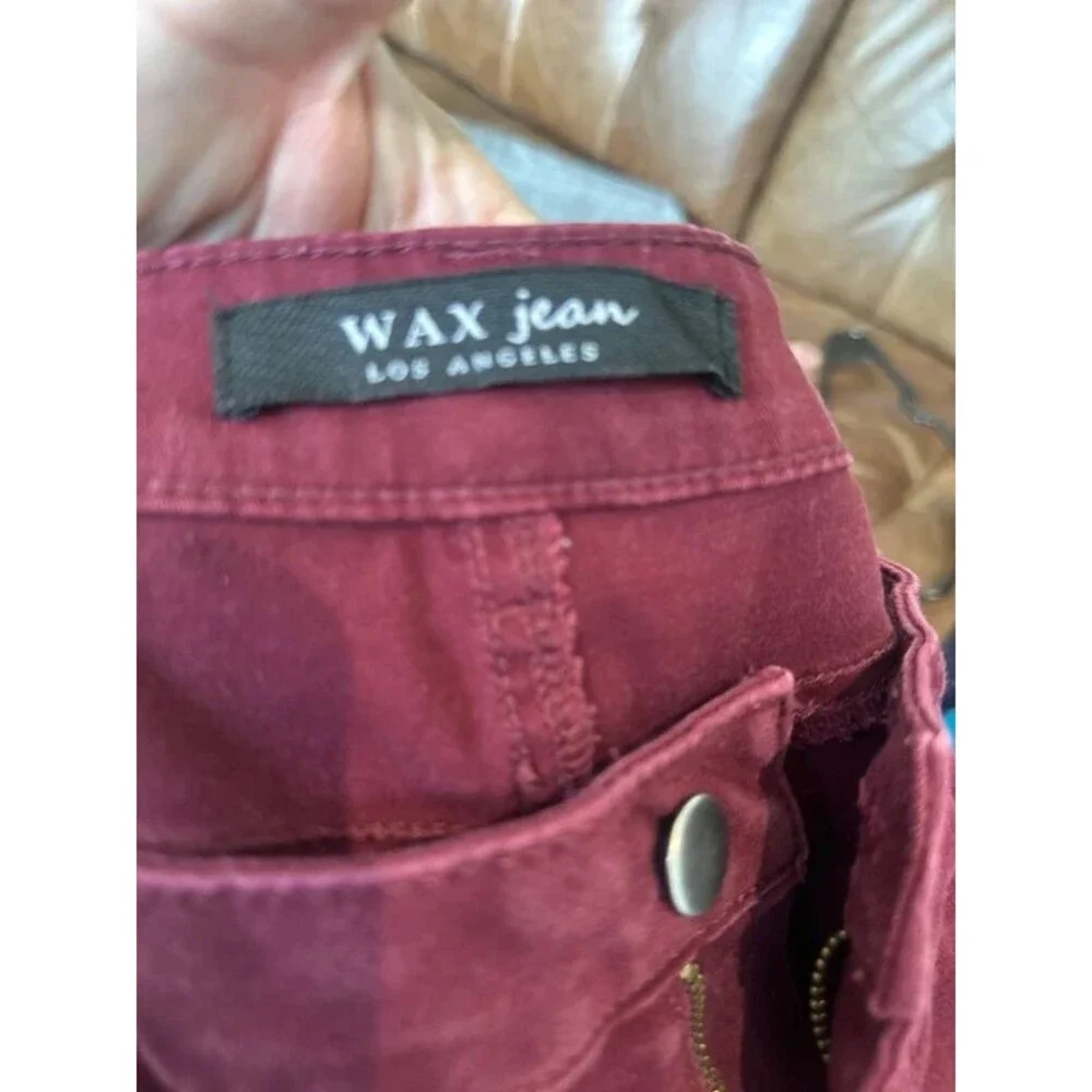 Burgundy Wax Jeans Size 14
